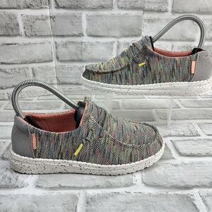 Hey Dude Wendy Sox Women's Size 5 Peacock Pink Slip On Casual Comfort Shoes